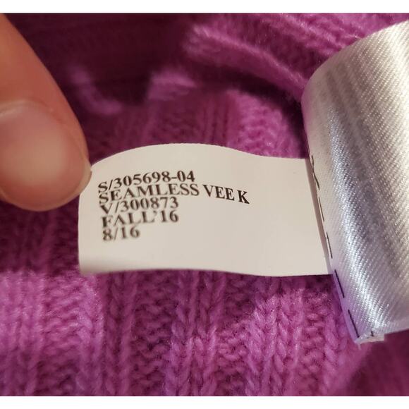 Banana Republic Filpucci Merino Wool Cashmere Ribbed Pink Sweater Womens Size M - Picture 8 of 9